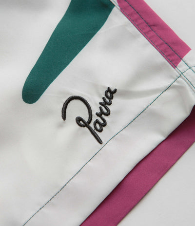 by Parra Beached In White Swim Shorts in Multi
