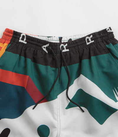 by Parra Beached In White Swim Shorts in Multi