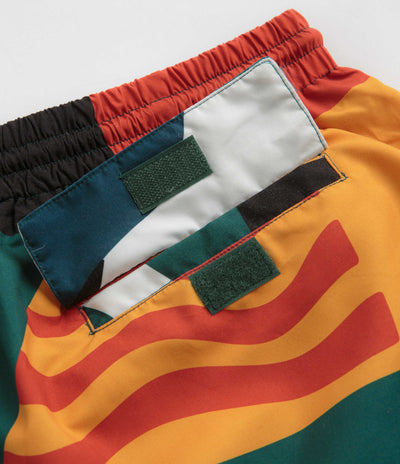 by Parra Beached In White Swim Shorts in Multi