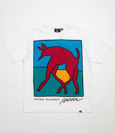 by Parra Bear Dog Hammer T-Shirt - White