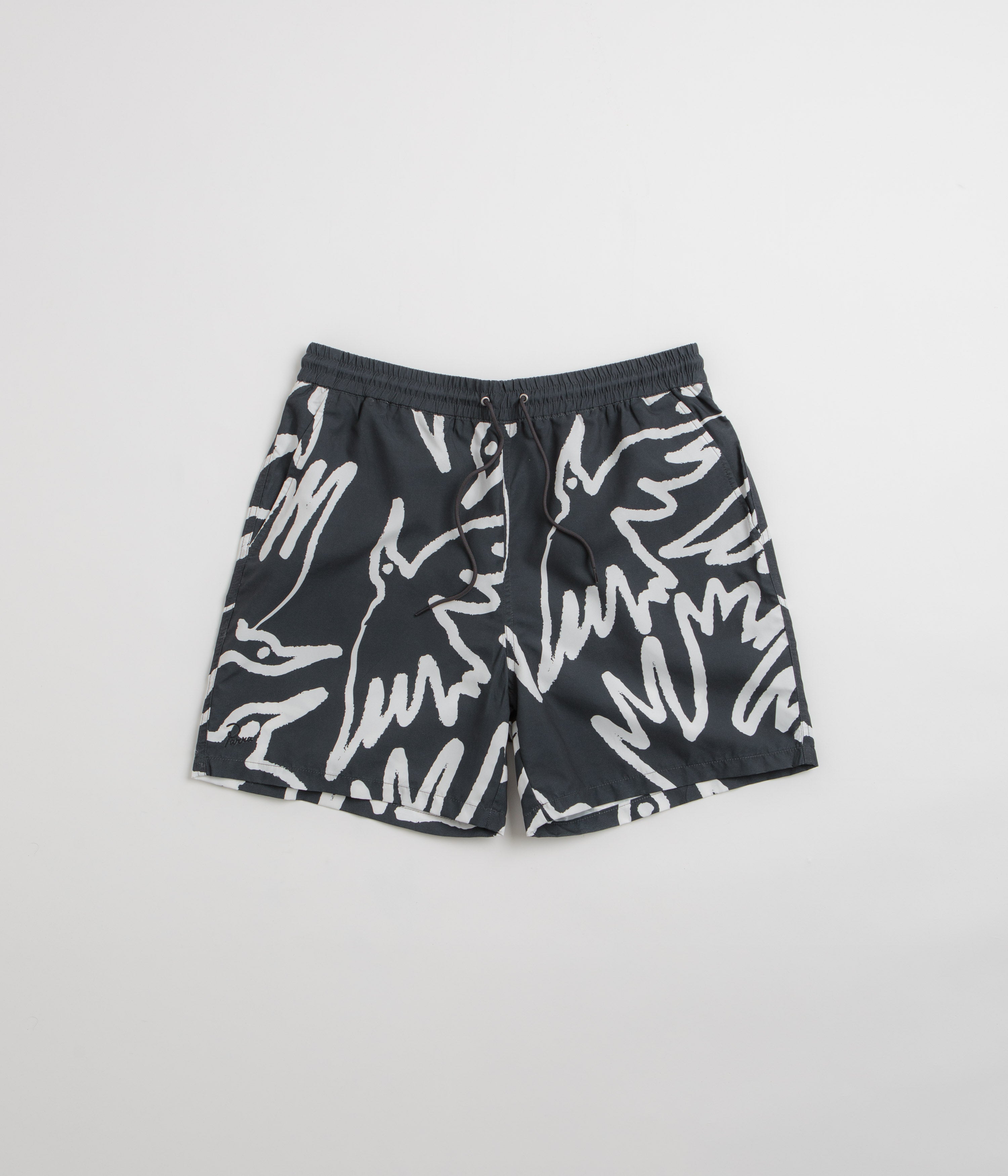 by Parra Birds Fly Free Swim Shorts - Black
