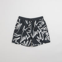 by Parra Birds Fly Free Swim Shorts in Black thumbnail