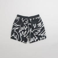 by Parra Birds Fly Free Swim Shorts in Black thumbnail