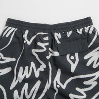 by Parra Birds Fly Free Swim Shorts in Black thumbnail