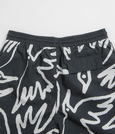 by Parra Birds Fly Free Swim Shorts in Black