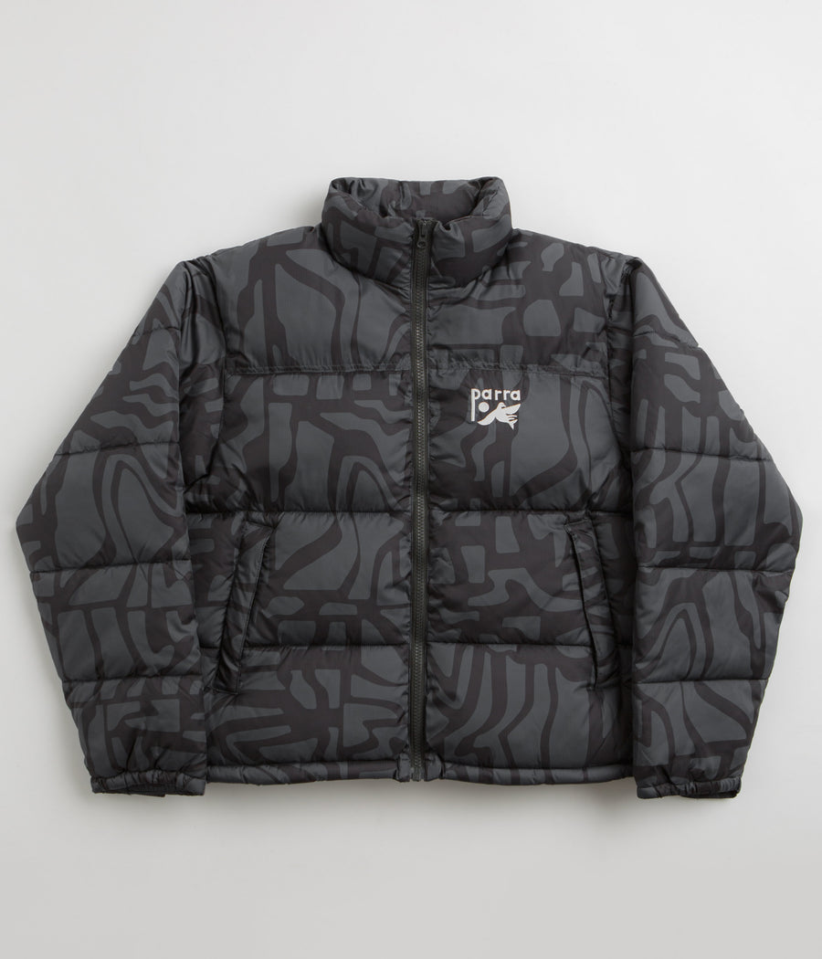 by Parra Broken FTP Puffer Jacket in Black