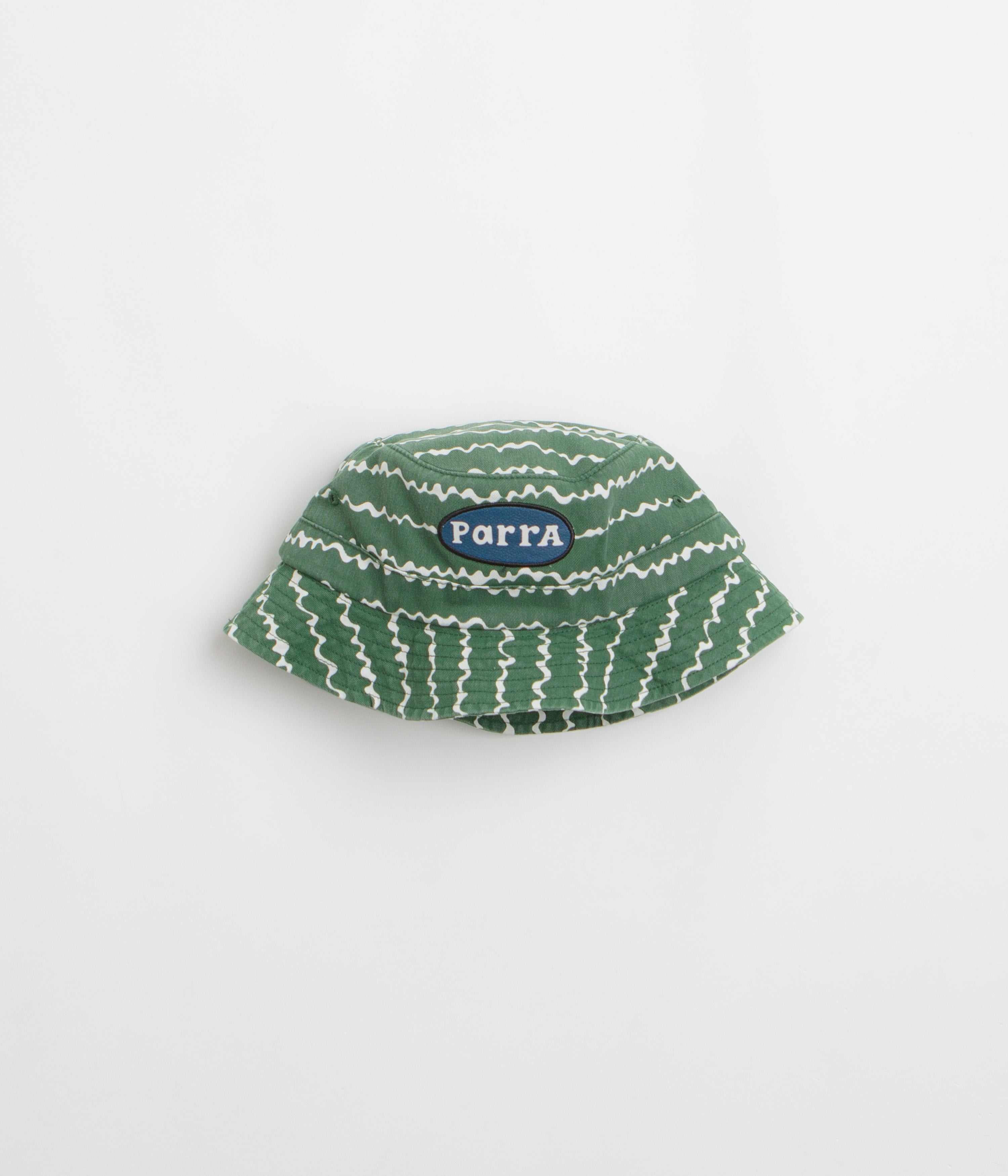 by Parra Broken Waves Bucket Hat in Washed Green