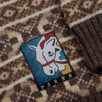 by Parra Cactus Bull Knitted Crewneck Sweatshirt - Brown thumbnail