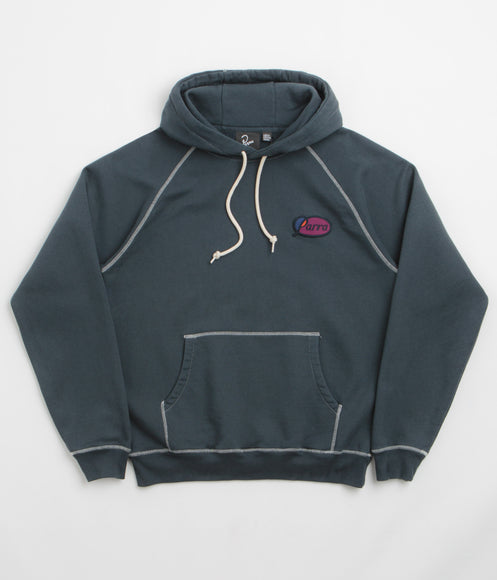 by Parra Circled Script Logo Hoodie - Dark Blue