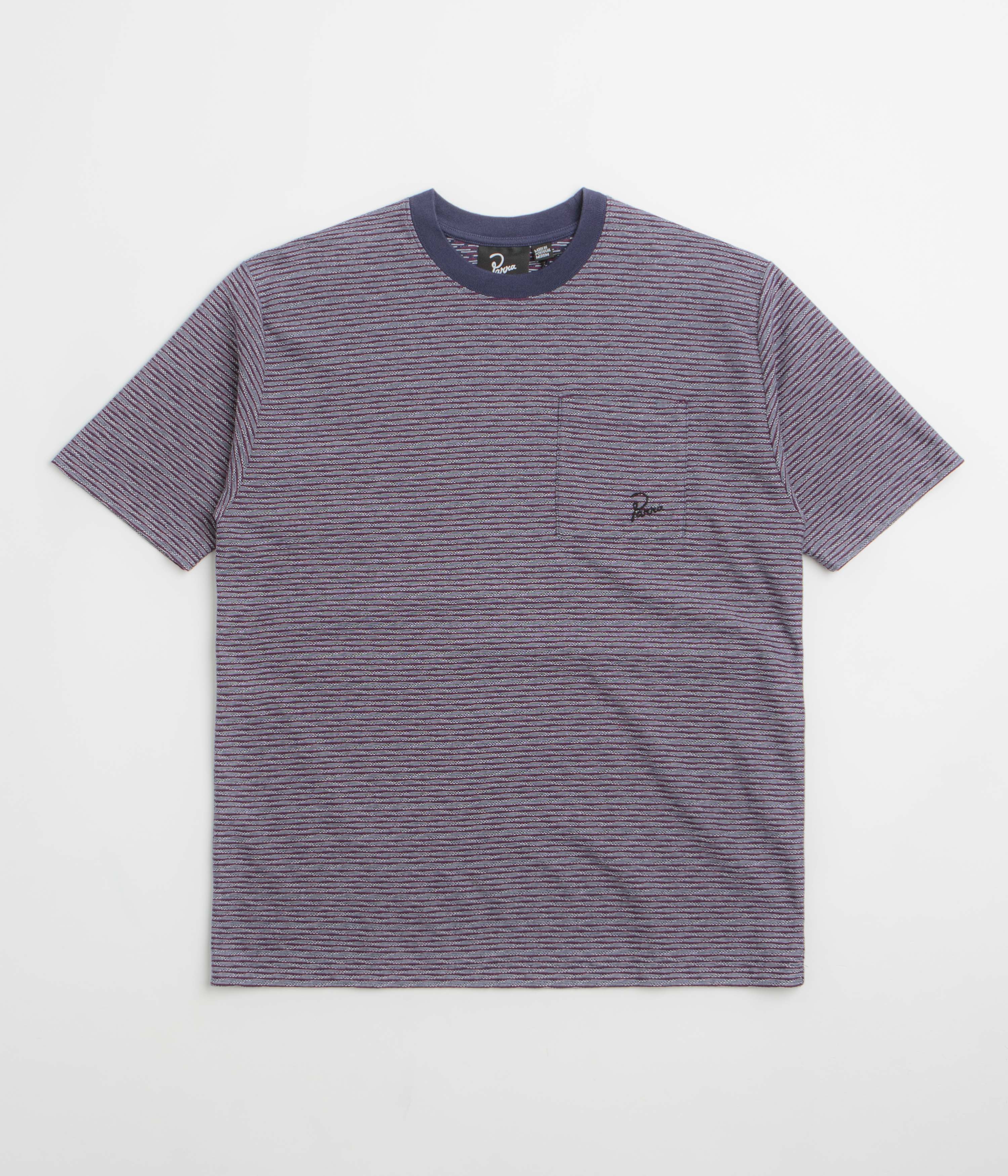 by Parra Crooked Stripe T-Shirt in Blue