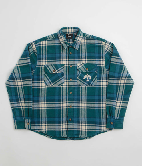 by Parra Crow Flannel Shirt - Pine Green