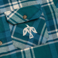 by Parra Crow Flannel Shirt - Pine Green thumbnail