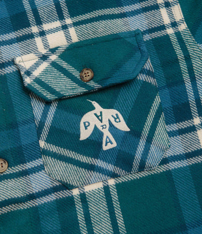 by Parra Crow Flannel Shirt - Pine Green