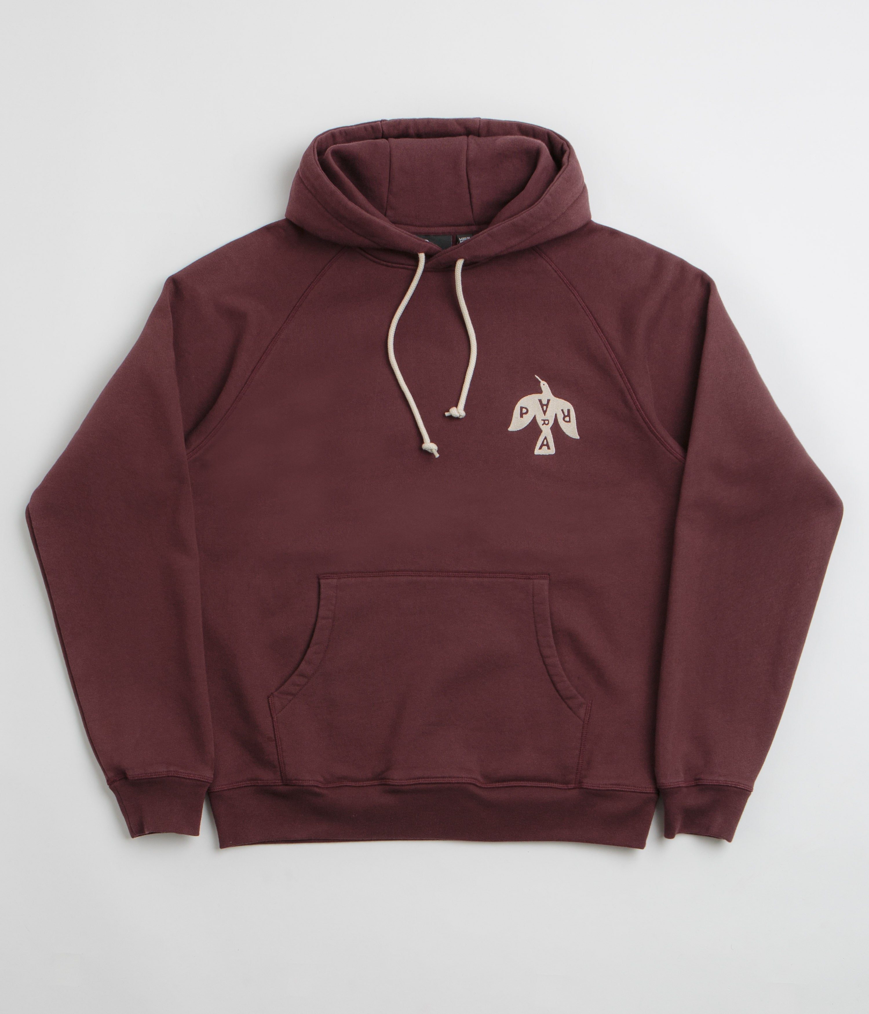 by Parra Crow Logo Hoodie in Dark Burgundy