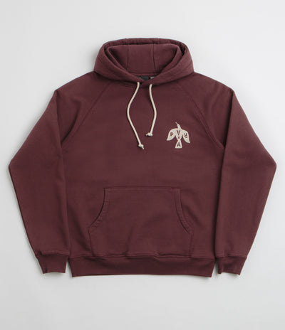 by Parra Crow Logo Hoodie - Dark Burgundy
