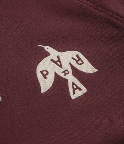 by Parra Crow Logo Hoodie - Dark Burgundy