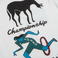 by Parra Divine Hammer Long Sleeve T-Shirt in White thumbnail