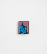 by Parra Dogface Enamel Pin in Washed Magenta