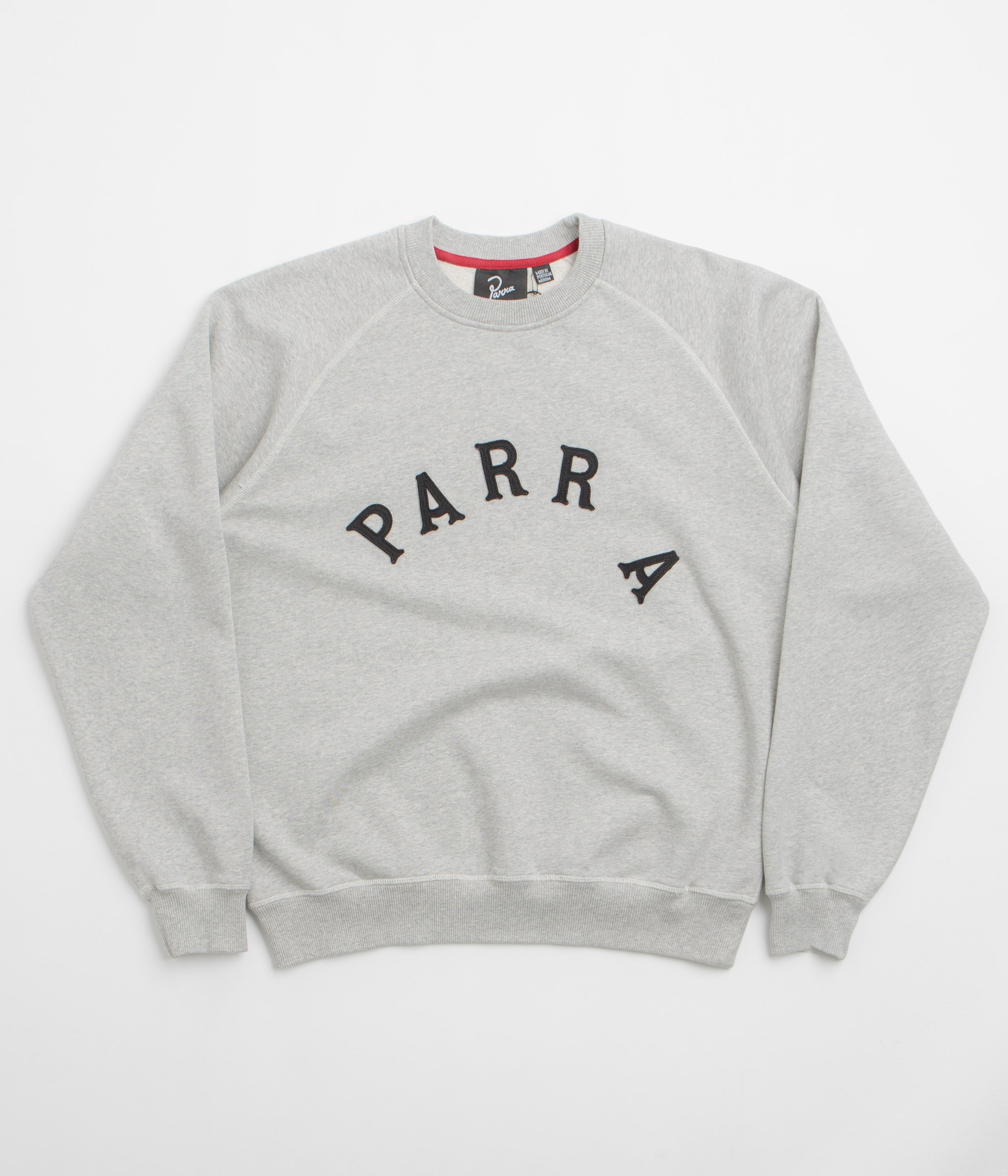 by Parra Drunk Parent Crewneck Sweatshirt in Heather Grey