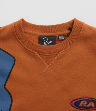 by Parra Early Grab Crewneck Sweatshirt - Sienna Orange
