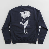 by Parra Fancy Pigeon Crewneck Sweatshirt in Midnight Blue thumbnail