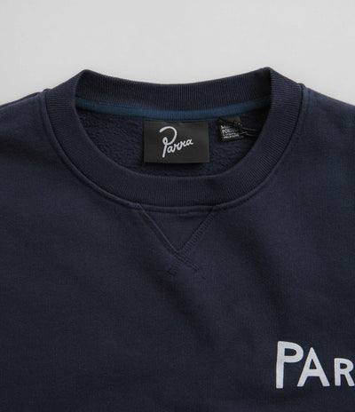 by Parra Fancy Pigeon Crewneck Sweatshirt in Midnight Blue