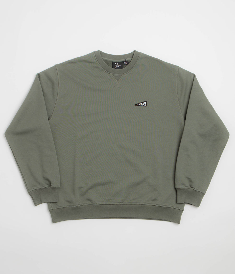 by Parra Flag Logo Crewneck Sweatshirt - Green
