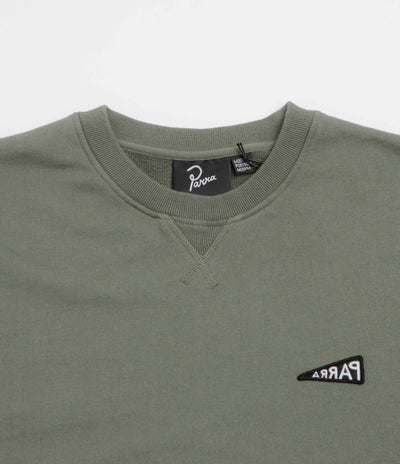 by Parra Flag Logo Crewneck Sweatshirt - Green