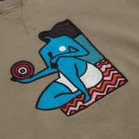 by Parra Future Visions Crewneck Sweatshirt - Stone Grey thumbnail