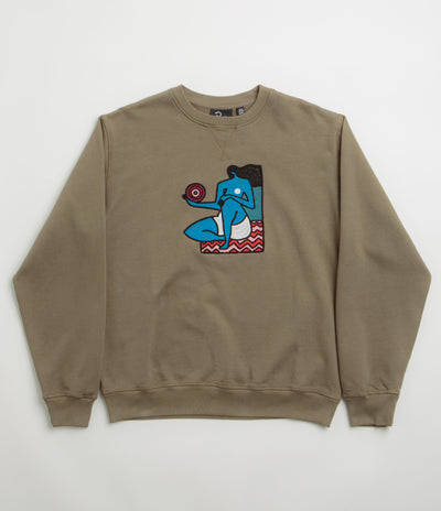 by Parra Future Visions Crewneck Sweatshirt - Stone Grey