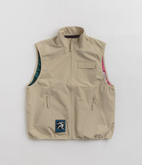 by Parra Ghost Cave Reversible Vest in Tan