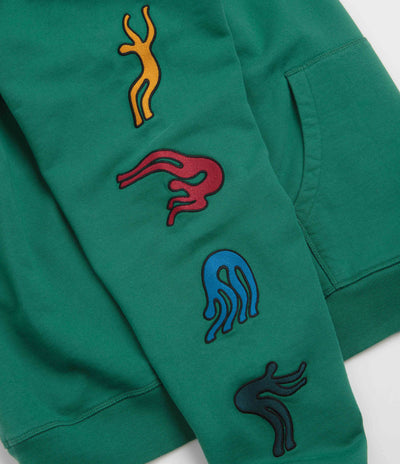 by Parra La Chambre Nuit Hoodie in Washed Green