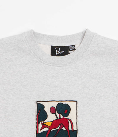 by Parra Long Lost Leg Crewneck Sweatshirt in Heather Grey