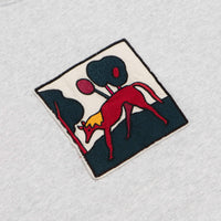 by Parra Long Lost Leg Crewneck Sweatshirt in Heather Grey thumbnail