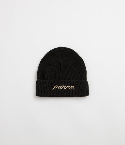 by Parra Lowercase Script Logo Beanie - Black