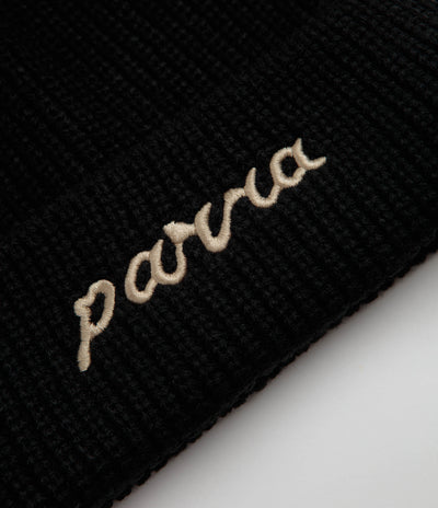 by Parra Lowercase Script Logo Beanie - Black
