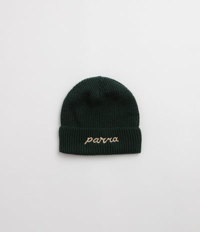 by Parra Lowercase Script Logo Beanie - Pine Green