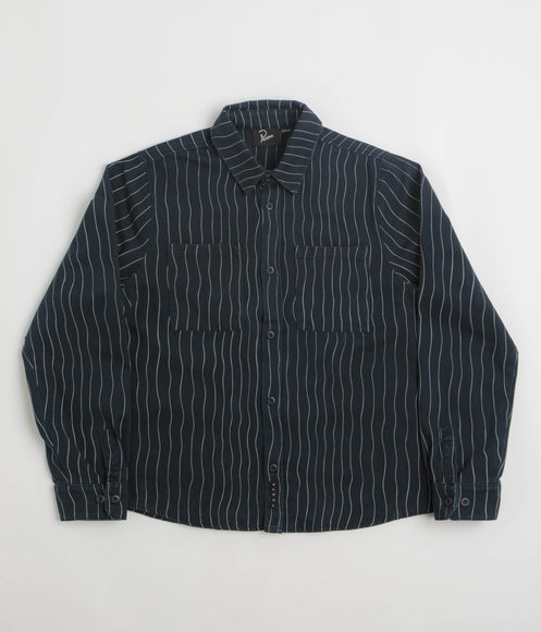 by Parra Meandering Lines Shirt - Navy Blue