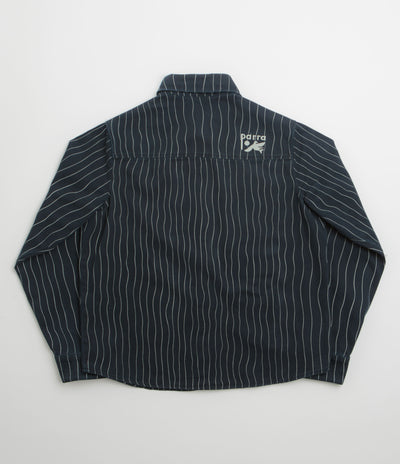 by Parra Meandering Lines Shirt in Navy Blue