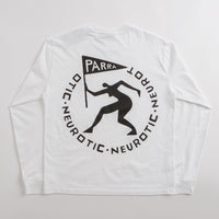 by Parra Neurotic Flag Long Sleeve T-Shirt - White thumbnail