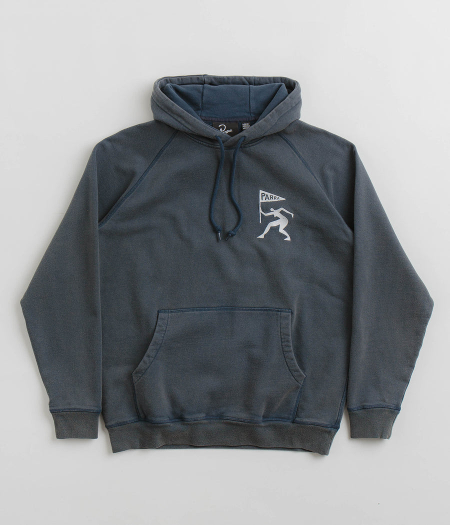 by Parra Neurotic Mini Flag Hoodie - Washed Blue