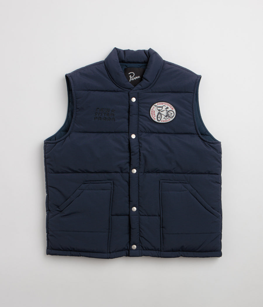 by Parra New System Puffer Vest - Navy Blue