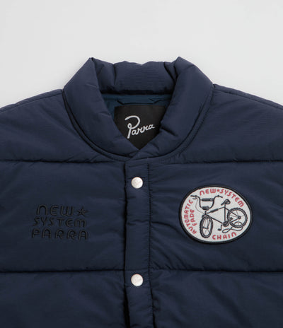 by Parra New System Puffer Vest - Navy Blue