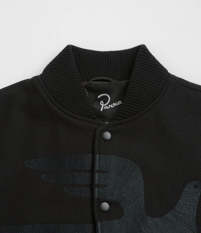 by Parra Not Movie Quality Varsity Jacket - Black