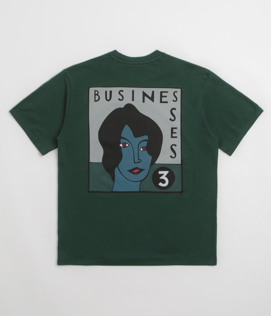 by Parra Nothing Please T-Shirt in Pine Green