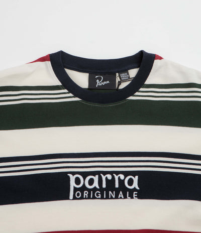 by Parra Original Stripe Long Sleeve T-Shirt - Pine Green