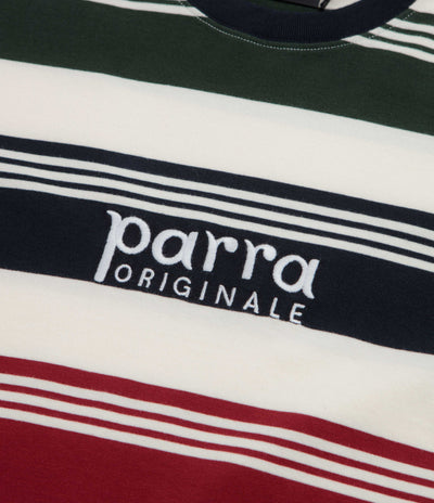 by Parra Original Stripe Long Sleeve T-Shirt - Pine Green