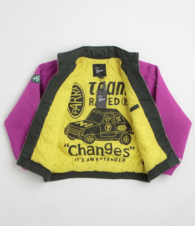 by Parra Owl Meets Rat Racing Jacket in Purple Pink