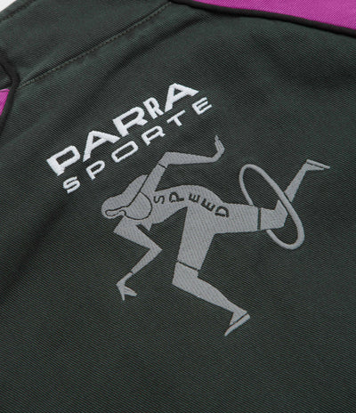 by Parra Owl Meets Rat Racing Jacket in Purple Pink