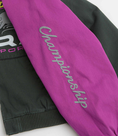 by Parra Owl Meets Rat Racing Jacket in Purple Pink